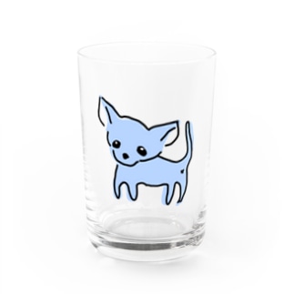 ゆるチワワ（ブルー） Water Glass