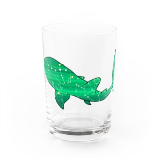 ジンベエザメ 夏の星座 緑 Water Glass