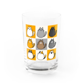 9パネル猫 Water Glass