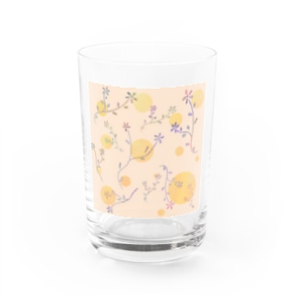 パステル草花 Water Glass