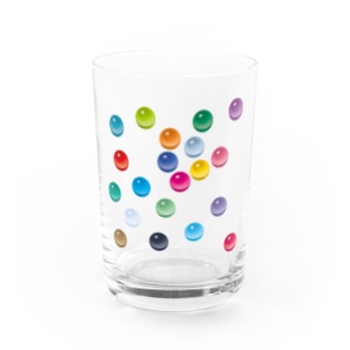 色とりどりのビー玉 Water Glass
