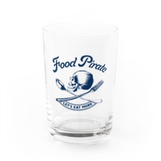 LET'S EAT MORE (NAVY) Water Glass