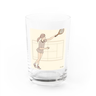 テニス部の女の子 Water Glass