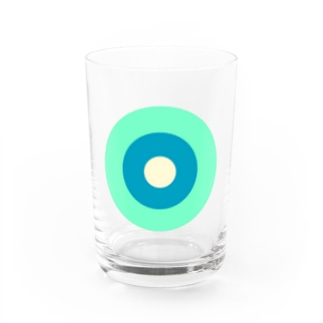 サークルa・ペパーミント 水色4・ クリーム Water Glass