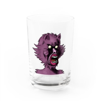 NFT風の狼 ~Wolf Face Is Scary~ Water Glass