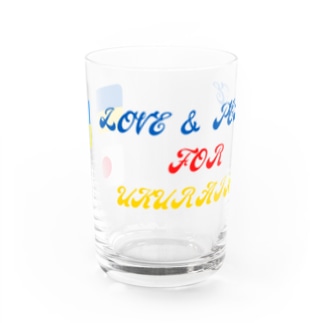 Love & Peace For Ukuraina Water Glass