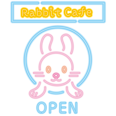 RabbitCafe・ネオンサイン