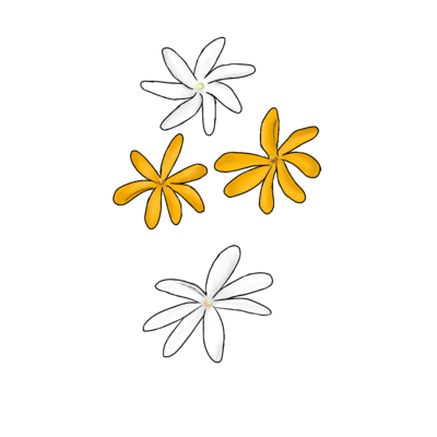 ティアレ 花と葉