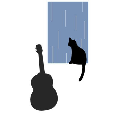 猫とギター