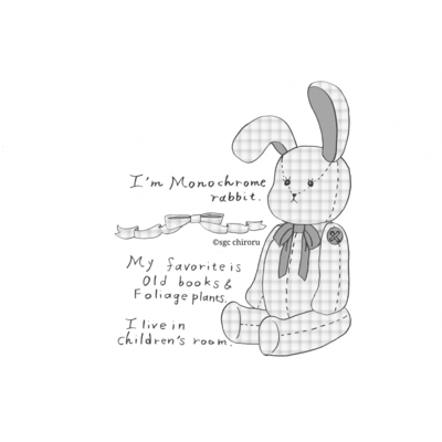 Monochrome rabbit.