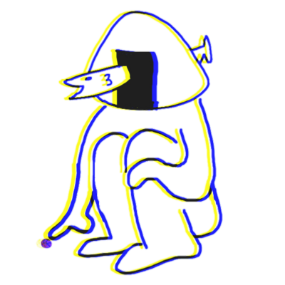 だんごむしをつつくオニギリ