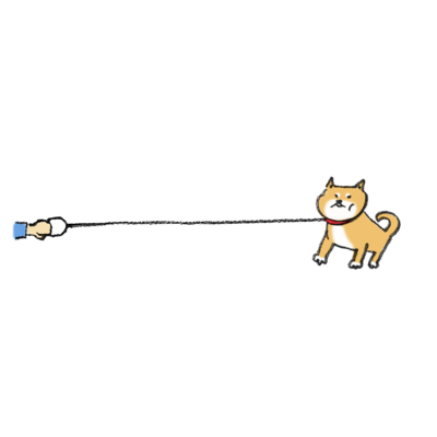 帰りたくない柴犬