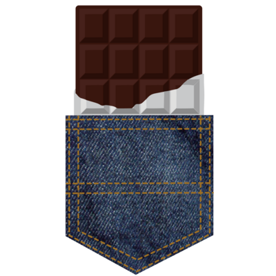 チョコレートインデニムポケット