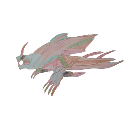 色えんぴつでかいた恐竜