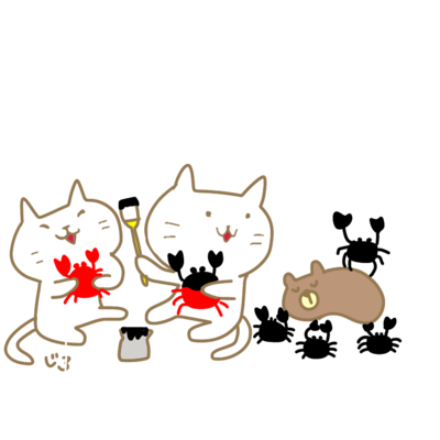 ちゃめしと黒いカニ