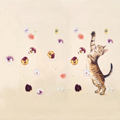 猫とお花(牡丹、木蓮以外)