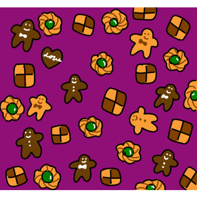 クッキーがいっぱい（紫）