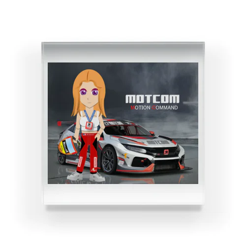 「レーサー女子」 MOTCOM Lindsay Racegirls Acrylic Block