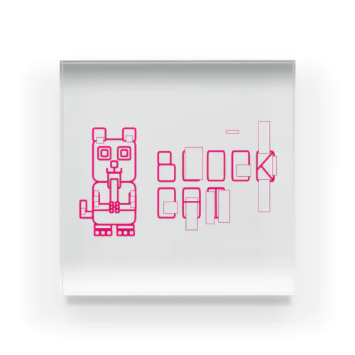 #BLOCKCAT（赤） Acrylic Block