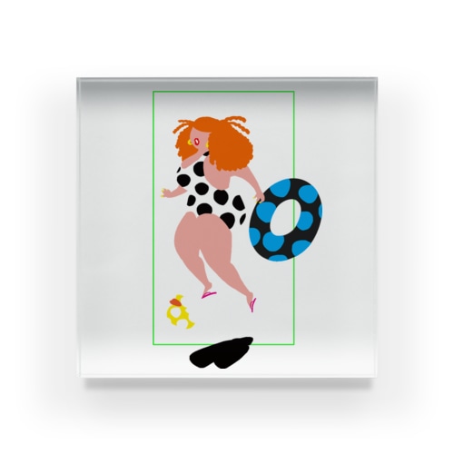 水玉の女03 Acrylic Block