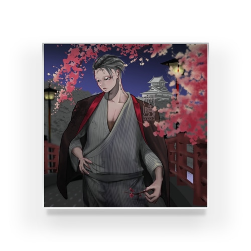 桜の下で待ち合わせ Acrylic Block