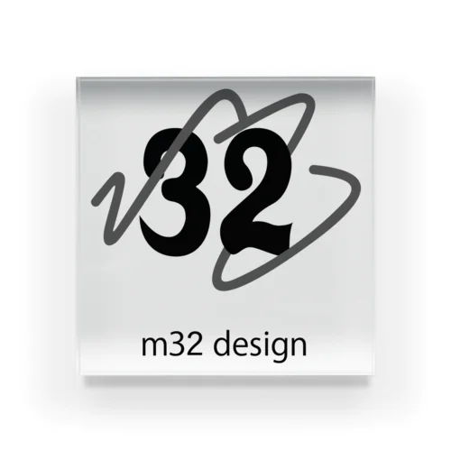 m32design ショップロゴ Acrylic Block