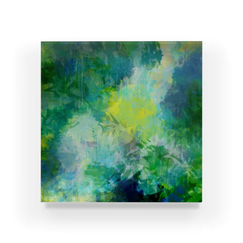 Abstract art 新緑 Acrylic Block