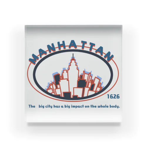 Manhattan 1626 Round Ver. Acrylic Block