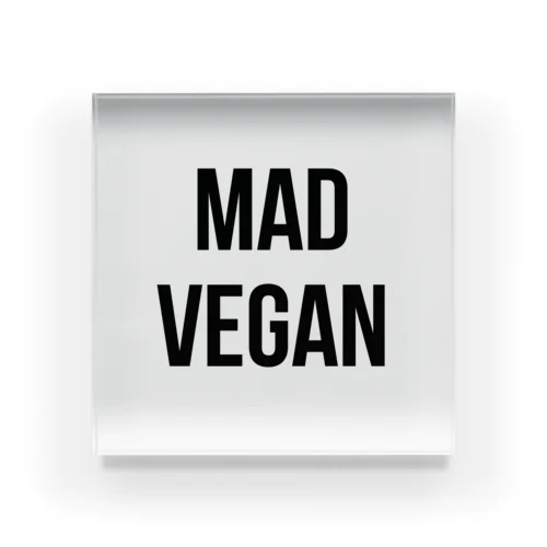 mad vegan（黒文字） アクリルブロック