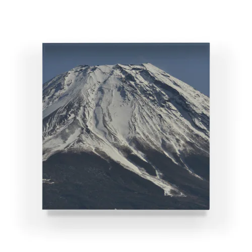 冠雪した富士山 Acrylic Block