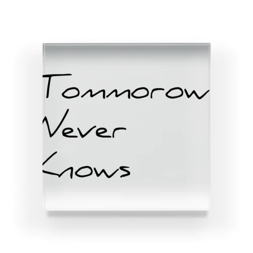 tommorow never knows Acrylic Block