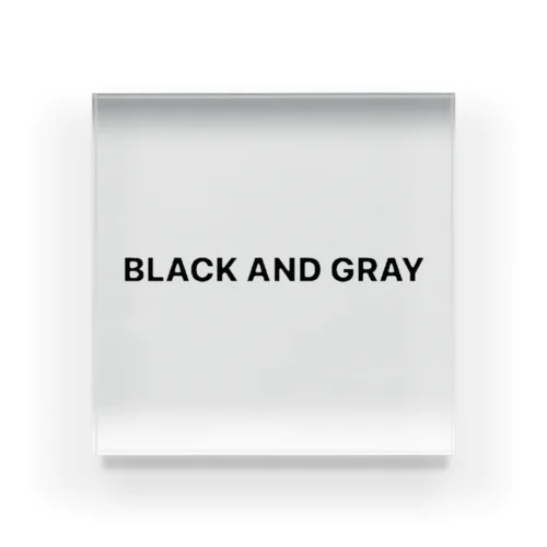 BLACK AND GRAY Acrylic Block