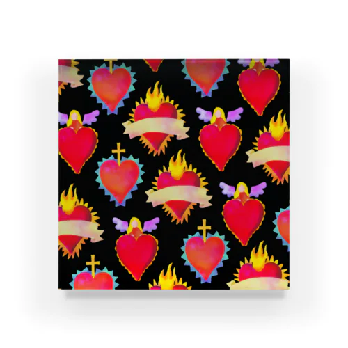 Corazon,Mexico heart Acrylic Block