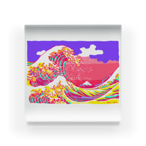 me~ga / HOKUSAI：The Great Wave off Kanagawa (vivid) アクリルブロック