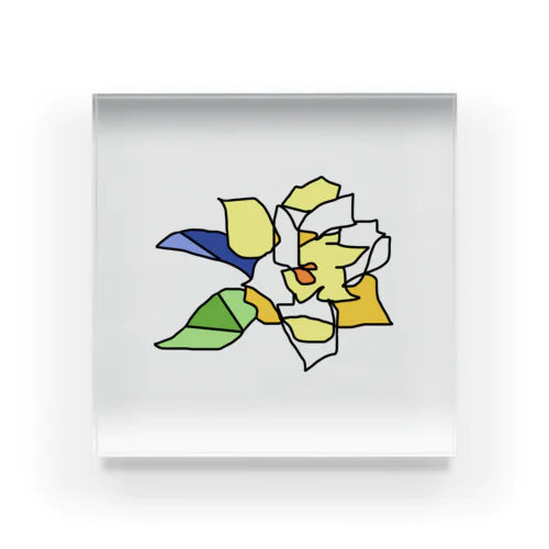 6/30 誕生花「クチナシ」 Acrylic Block