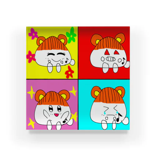 喜怒哀楽ウタハムちゃん (きちんとした方) Acrylic Block