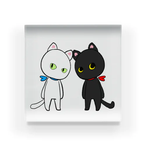 白黒猫ちゃん Acrylic Block