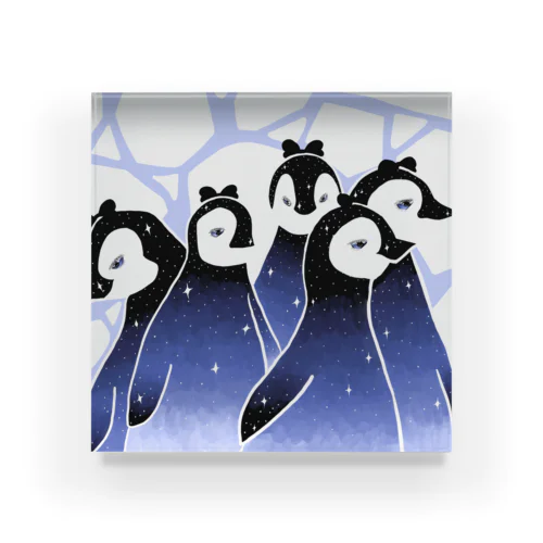 Night Penguin Acrylic Block