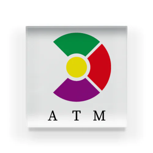 team ATM ロゴ+頭文字 アクリルブロック