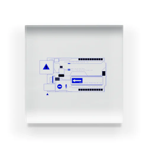 Blue-11×11=egoistic 121 Acrylic Block