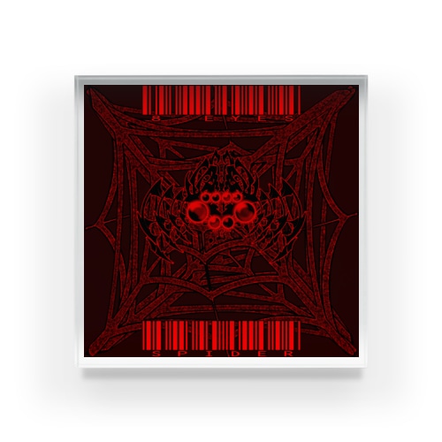 8-EYES SPIDER RED Acrylic Block