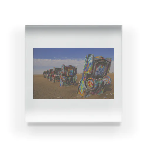 Cadillac Ranch Acrylic Block