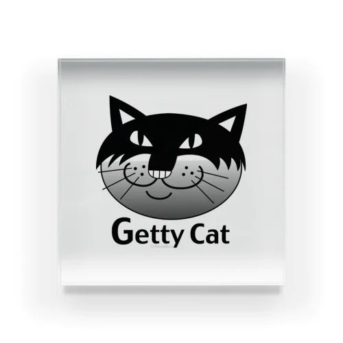 ネコのゲッティ/Getty Cat Acrylic Block