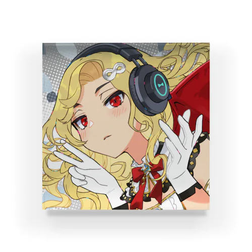 Devil Blonde Gamer Acrylic Block