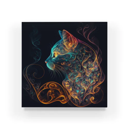 Smoke- Cat Acrylic Block