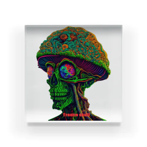 Trance skull Acrylic Block