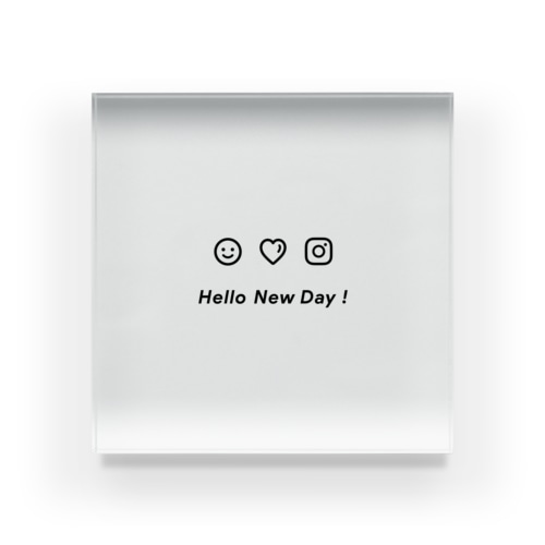 Hello New Day Acrylic Block