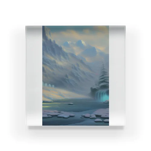 冬の山 Acrylic Block