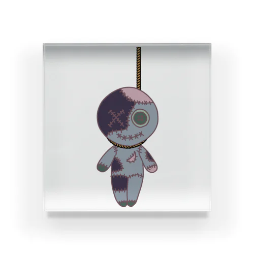 HANGING VOODOO DOLL SMOKEY Acrylic Block