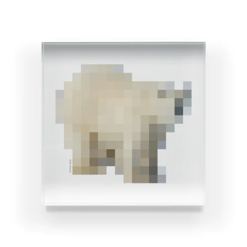 PIXEL_ANIMAL_02(POLARBEAR) アクリルブロック